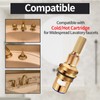 Brass 1-001 & Brass 1-002 Ceramic Valve Set，Replacement Hot Widespread