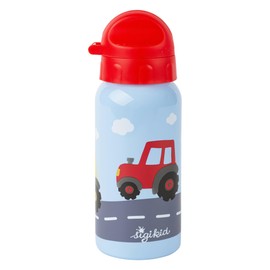 SIGIKID 25379 Stainless Steel Drinking Bottle Tractor 400 ml Recommended for Children from 1 Year Old, Robust, Leak-Proof, Shatterproof
