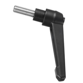 QUARKZMAN 5 Stück Verstellbarer Spannhebelgriff M8 x 20mm Metrisch 304 Edelstahl Männlicher Gewindestift Handknöpfe Druckknopf Ratschen-Drehgriffe Bolzen mit Verriegelungshebel Schwarz