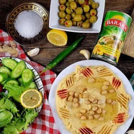 Baraka Original Hummus Tahini Dip | All Natural Vegan Chickpea Hummus with Tahini for Dipping | Plain, Dairy Free, Non-GMO, No Additives, No Preservatives, 13 oz (Pack of 1)