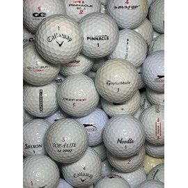 Iron Lake Balls Ltd Mixed White Golf Balls Callaway Srixon Slazenger Pinnacle Budget Premium, Golf Gift For Men, B Grade Golf Balls (USED not new) - 12,24,36,48,72,100 Pack Balls (12 Balls)