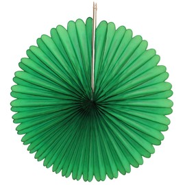 3-pack 13 Inch Tissue Paper Party Fans (Dark Green)