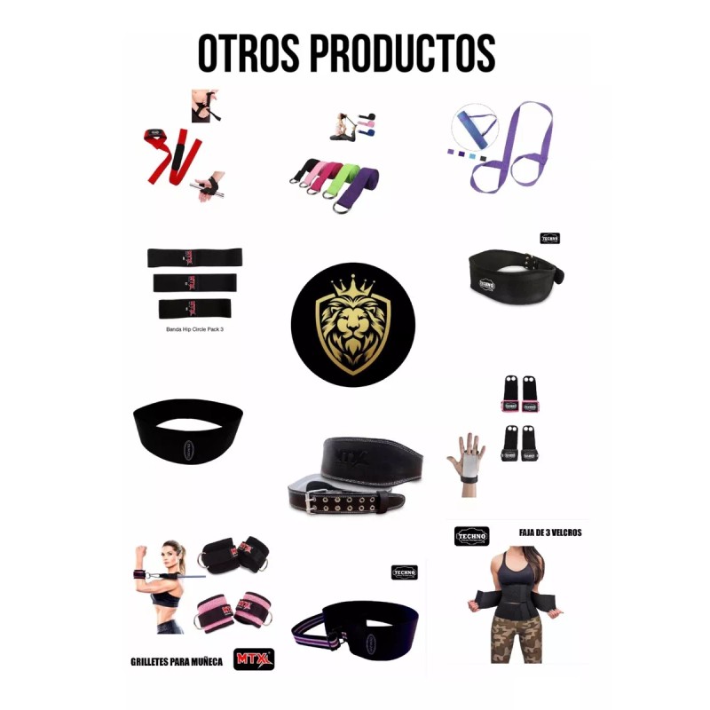 Techno Cintas Para Pesas Con Muñequera + Vendas Para Rodilla