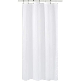 Fabric Shower Curtain Liner Stall Size 42 Width by 72 Length inches, Hotel Quality, Washable, White Bathroom Curtains with Grommets, 42x72Take a Bath