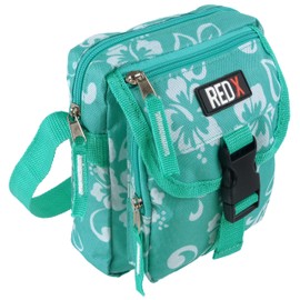 RED X Mens Ladies Hibiscus Cross Body Utility Bag