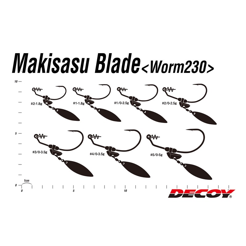 KATSUICHI Worm 230G Maxis Blade Gold #1/0-2.5g Worm230G