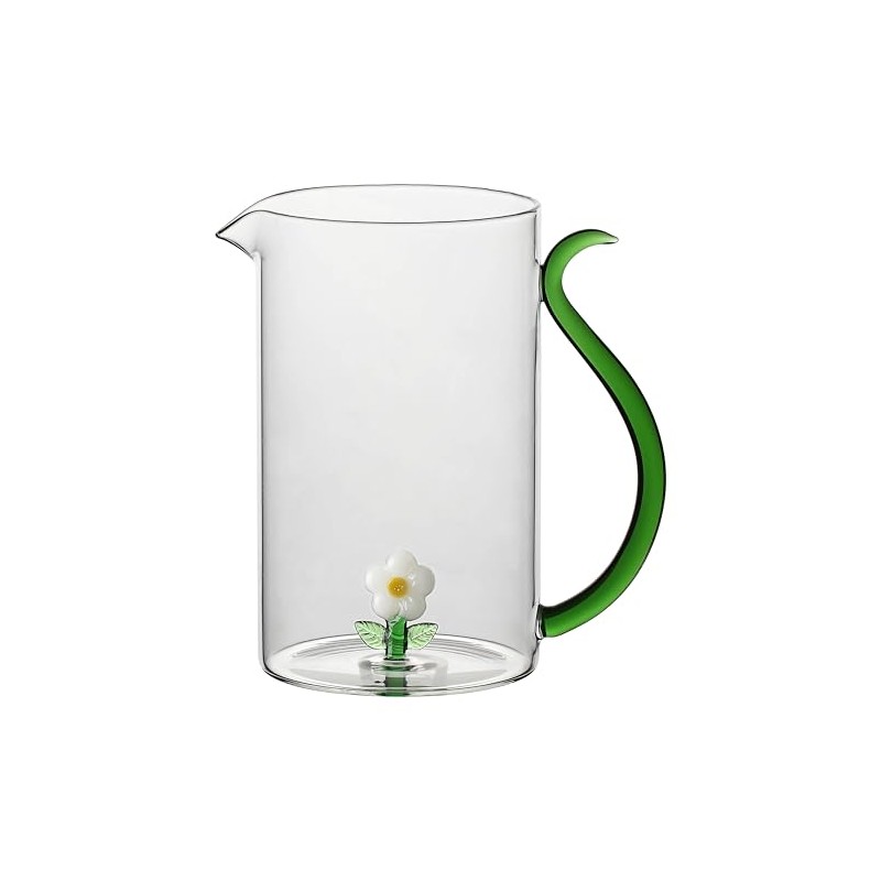 THUN - Caraffa in vetro con margherita - Borosilicato -