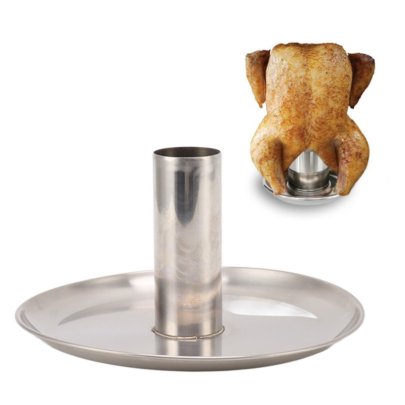 Beer Can Roasting Chicken Holder Vertical Stainless Steel Chicken Roaster
