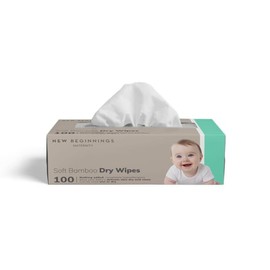 New Beginnings Buy New Beginnings Bamboo Dry Wipes Soft Pack 100 Pcs Online