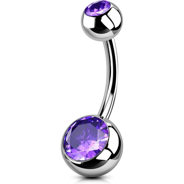 OUFER Body Piercing Internally Titanium Navel Piercing 10/12/14/16 mm Navel