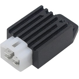 Amavoler Voltage Regulator Rectifier 12V 4 pin Replacement Accessories Fit For 50cc 70cc 90cc 110cc 125cc 4 Wheelers Moped Dune Buggy Sandrail Roketa Taotao Jonway ATV Scooters Go Karts Quad.