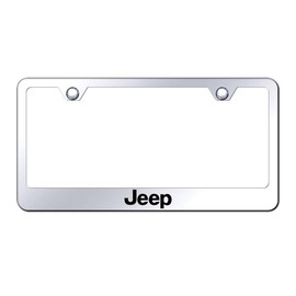 Au-TOMOTIVE GOLD Jeep Laser Etched Stainless Steel License Plate Frame