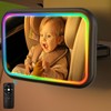 Baby Car Mirror with Light, 7 RGB Light Rear Facing