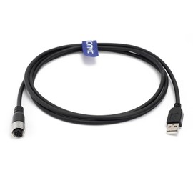 Eonvic Industrial M12 5ピンAコードメスからUSB 2.0オスデータ接続ケーブル ハイフレックスシールド成形IP67防水ケーブル 1M