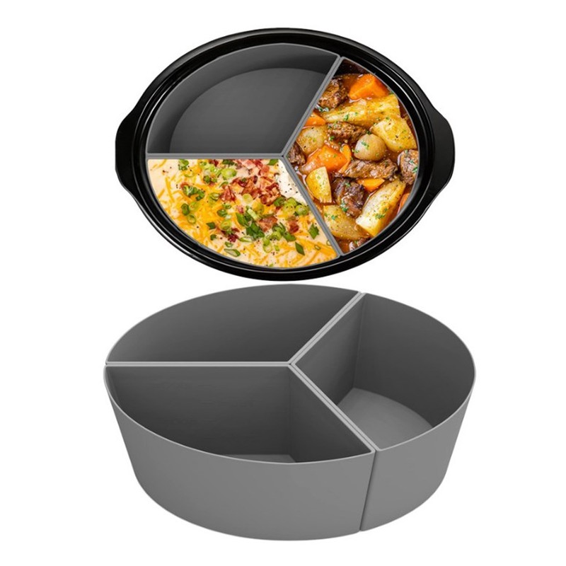 3 in 1 Silicone Slow Cooker Divider Liner Reusable Leakproof