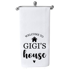 Gigi Gift Grandma Kitchen Towel Welcome to Gigi’s House Grandma Housewarming Gift (Welcome to Gigi's House CA)