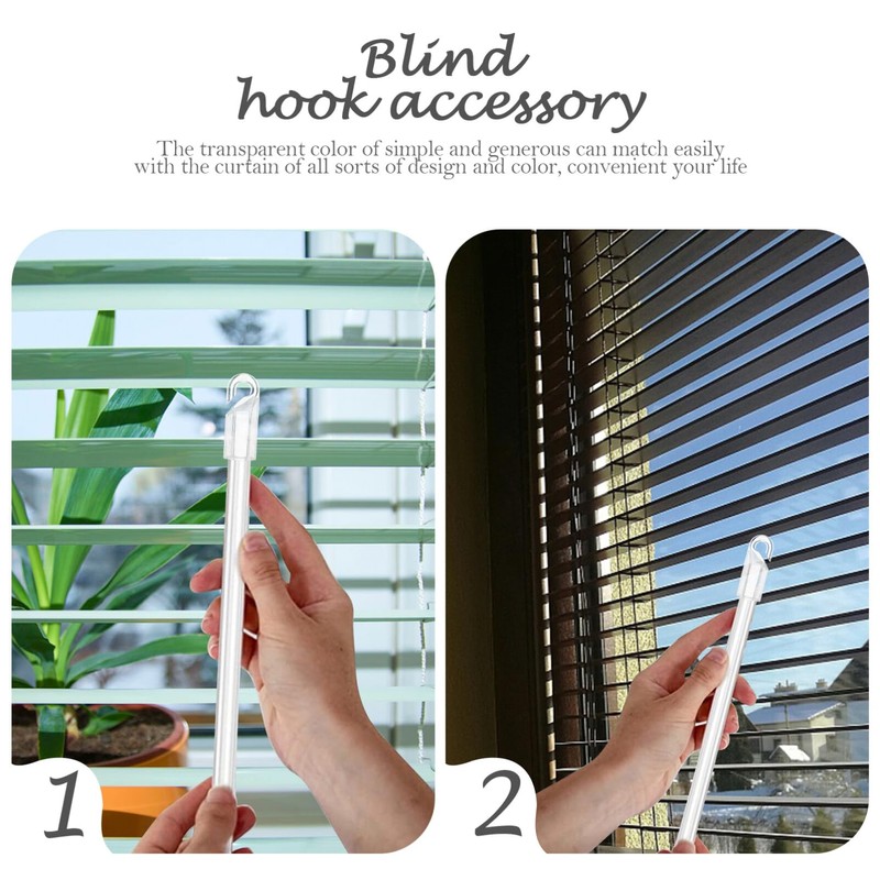PRETYZOOM 24Pcs Blind Wand Hook Tip Replacement Plastic Hardware Tilt