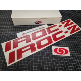 IROC-Z Decals Solid Third Gen Camaro Door Stickers Select Color: (Gloss Dark Red, 2.0" x 20.0")
