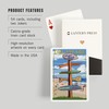Lantern Press Dewey Beach, Delaware, Destinations Sign (52 Playing Cards,