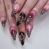 SINHOT Stiletto Press on Nails - Long Fake Nails, Glossy