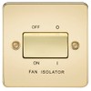 Knightsbridge FPAV1100PB Flat Plate 10A 3 Pole Fan Isolator Switch-Polished
