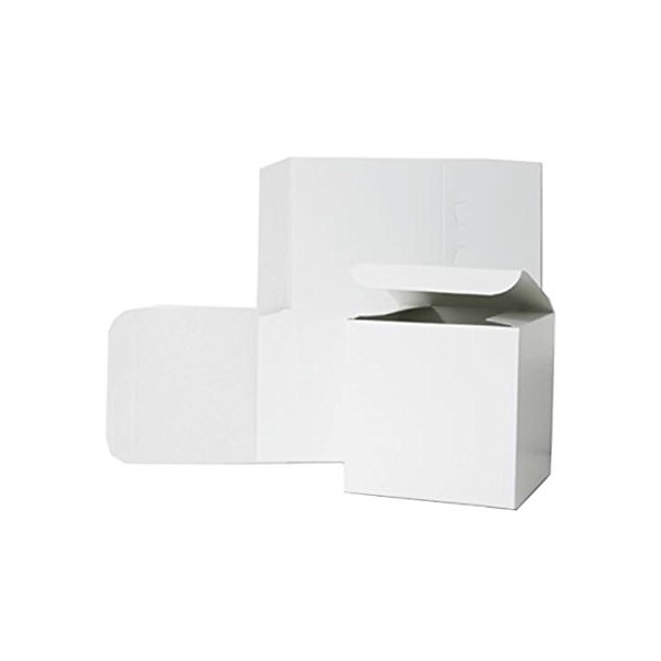 JAM PAPER Open Lid Gift Boxes - 7 x 7 x 7 - White - Sold Individually