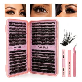 640 Kit Extension De Pestañas Maquillaje Completo Diy 9-16mm