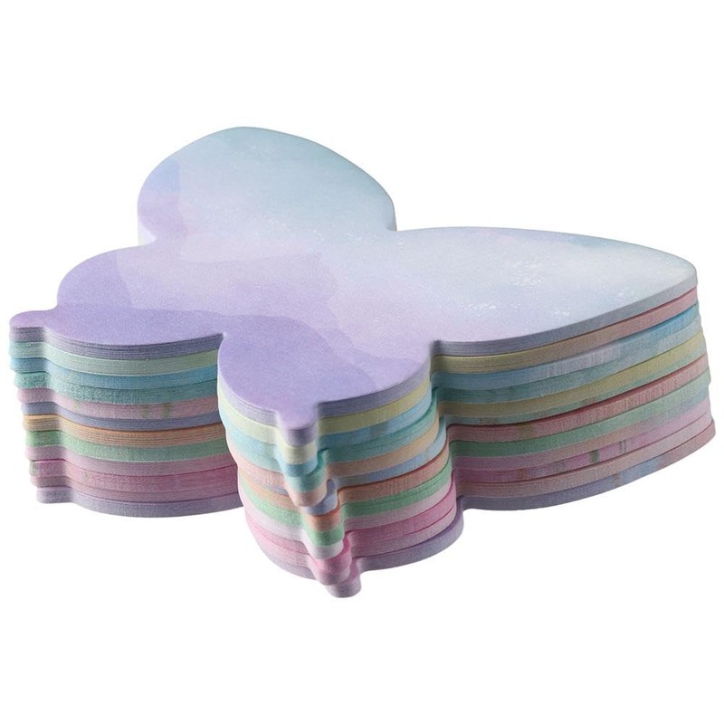 Risedot 240 Sheets Colorful Butterfly Shaped Sticky Notes Set, Cute