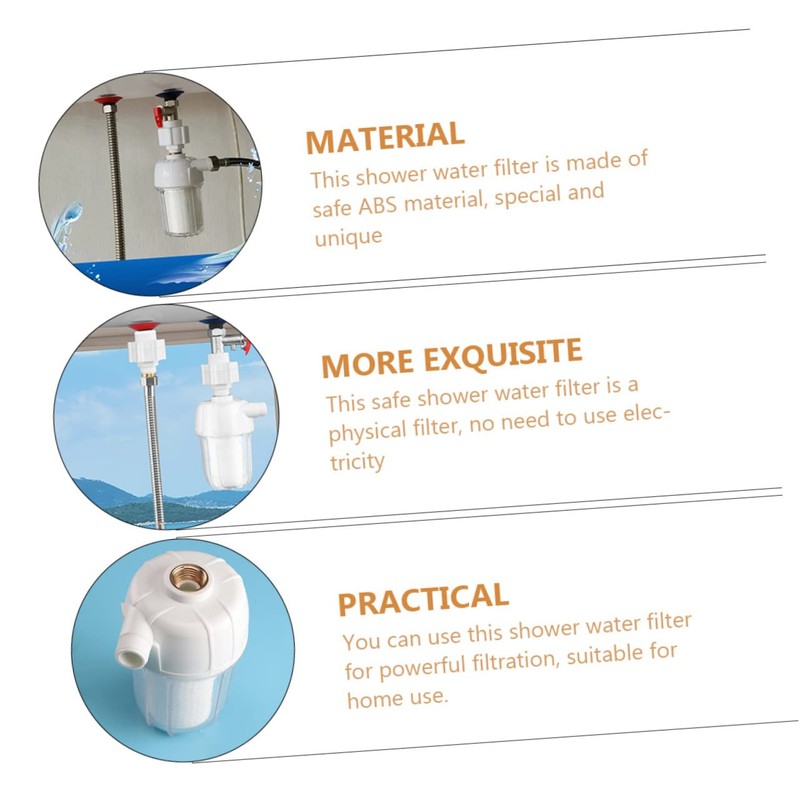 VILLFUL White Water Prefilter Anti-Scale Water Filter for Shower Heads