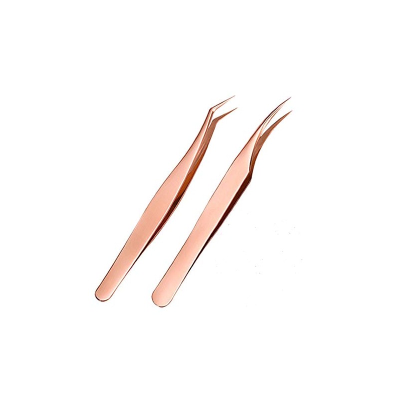 1Set Lash Tweezers, Lashes Extension Curved Tweezers Stainless Steel Lash