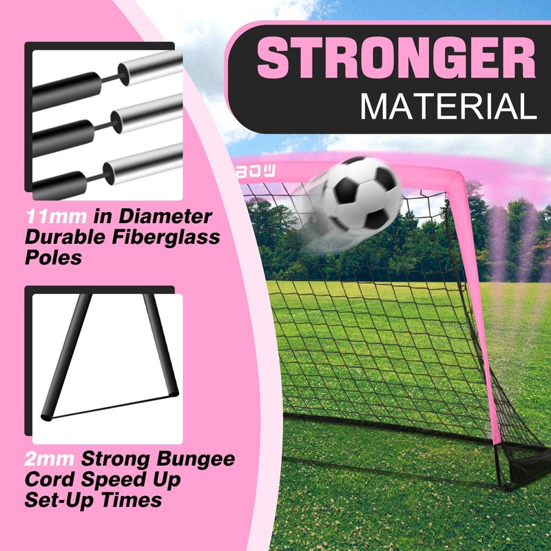 RUNBOW 9x5 ft Portable Kids Soccer Goal for Backyard Adult