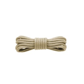 Kilter 100% Cotton Round Shoelaces - Beige - 60 cm - 24 inch (1 Pair)