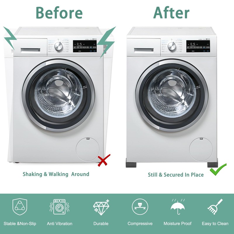 Anti Vibration Pads for Washing Machine. 4 Pcs Double Heighten