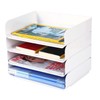 4 Tiers Stackable A4 Paper Trays, Office Desk File Holder,