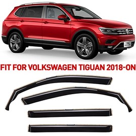 Voron Glass in-Channel Extra Durable Rain Guards for Volkswagen Tiguan 2018-2022, Window Deflectors, Vent Window Visors, 4 Pieces - 220164
