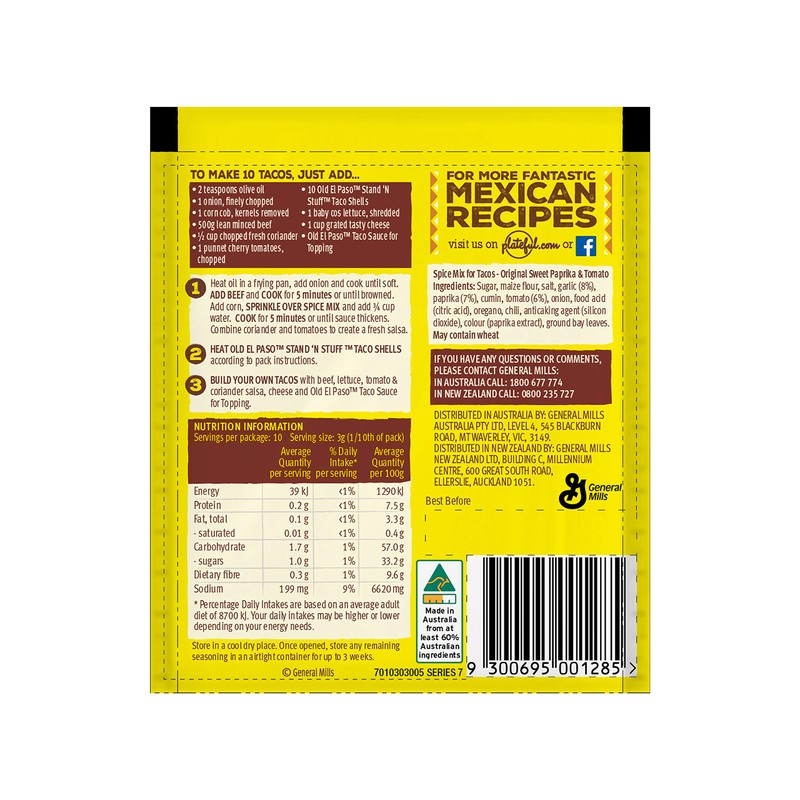 Old El Paso Taco Seasoning Mix 1.1 oz (30 g)