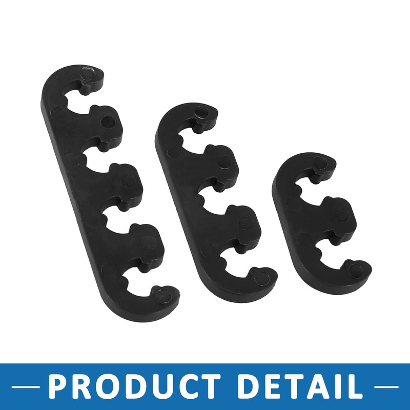 A ABSOPRO Pack of 12 Engine Spark Plug Separator Black