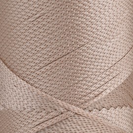 Sensy Premium 2-mm 220-metre Polyester Rope, 100% Polypropylene Cord, Macrame Cord, 2-mm Crochet Bag Cord, Macrame Rope, Crochet Yarn Gift for Knitwear (Latte)