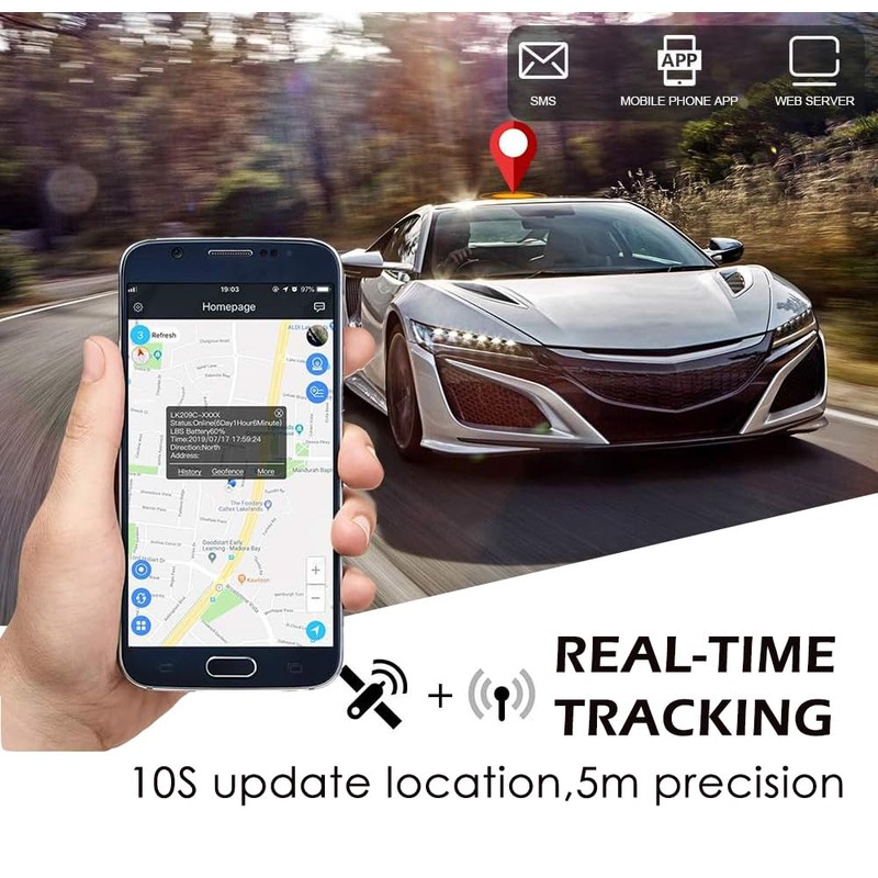 TKMARS TK915 Car GPS Tracker, Magnetic Waterproof for Cavaran Truck