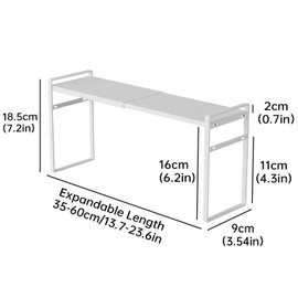 WOCHUANGSI 1pcs Small Narrow Tall Shelf for Windowsill Kitchen Organizer Window Sill Plant Shelf Stackable Shelves Bathroom Sill Thin Shelves for Narrow Spaces Counter Top Racks (White)