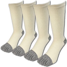 PAX-ASIAN #DF-06 Cotton Blend Toe, Kakato, Reinforced, Stretchy, 5 Toe Socks, With Heels, (Mardian Foot Type), 4 Pairs, Quinari