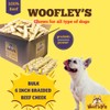Woofley's 6" Buffalo Beef Cheek Braids Regular - (50 Count)-