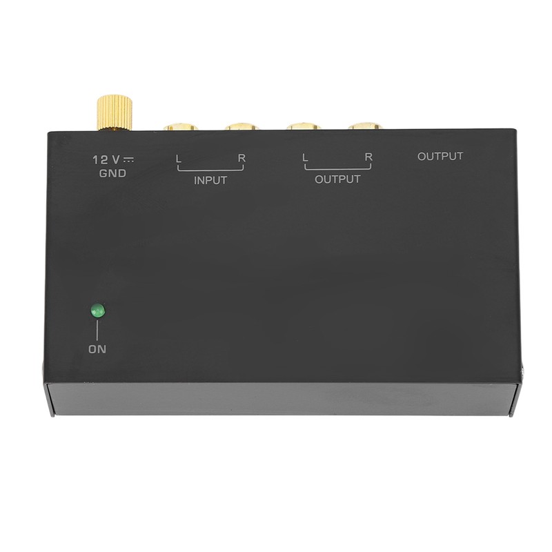Phono Preamplifier AC Metal 100‑240V Sound Record Player Preamplifier for