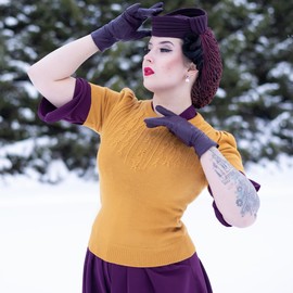 Harssidanzar Womens Leather Gloves Winter Warm Cashmere Lining Touchscreen Texting Warm Driving Lambskin Leather Gloves GL017,Purple,Size M