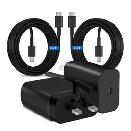 45W USB C Super Fast Charger,2-Pack Charging for Sam Sung Galaxy S24 Ultra/S24/S24+/S23 Ultra/S23/S23+/S22/S21/S20/Note 10/20,Galaxy Tab with 6FT Type C Charger