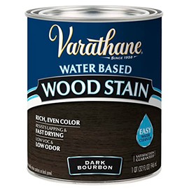 Varathane 384357 Water Based Wood Stain, Quart, Dark Bourbon