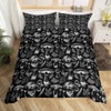 Mushroom Retro Kids Duvet Cover Set Queen Size,Abstract Hand Drawn