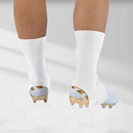 1 Pair Football Spats Cleat Covers, Spats Football for Cleats, Cleat Sleeves for Soccer, Baseball, Softball(L,Unisex's Shoe Size 9+,White)