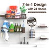 NESOMI Shower Caddy Adhesive Shower Organizer 7-Pack, Rustproof Stainless Steel