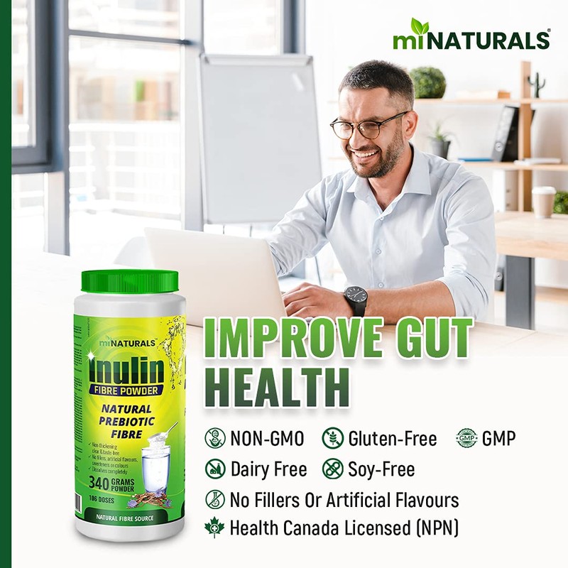 Pure Inulin Fiber Powder - Natural Prebiotic Fibre Supplement (340g
